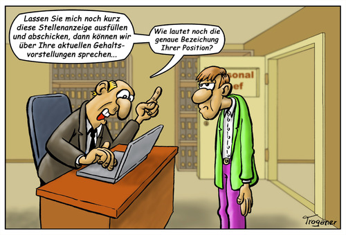 Cartoon: Verhandlungsbasis (medium) by Troganer tagged cartoon,büro,gehalt,personal,chef,lohnerhöhung,mitarbeiter