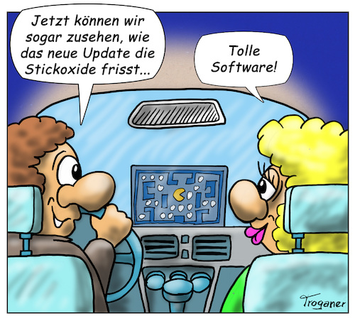 Cartoon: Zufriedene Kunden! (medium) by Troganer tagged minister,audi,vw,diesel,skandal,gipfel,software,update