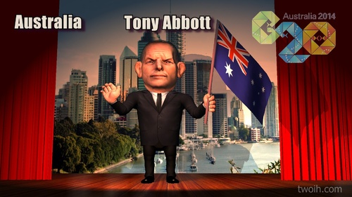 Cartoon: Australia Tony Abbott (medium) by TwoEyeHead tagged tony,abbott,australia,g20,brisbane