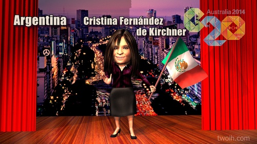 Cartoon: Cristina Fernandez de Kirchner (medium) by TwoEyeHead tagged australia,brisbane,kirchner,de,fernandez,cristina,argentina,g20