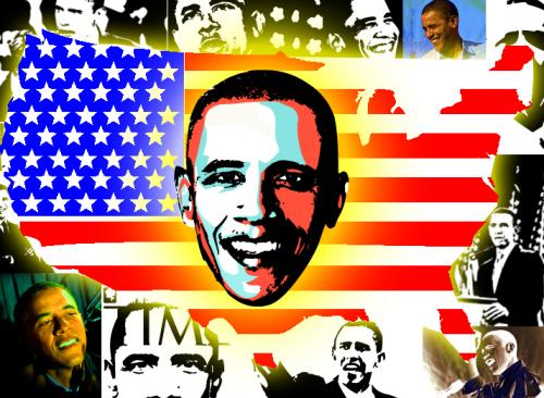 Cartoon: The USA President Barack Obama 2 (medium) by DJ SAVIOR tagged barack,obama,usa,american,president,hope