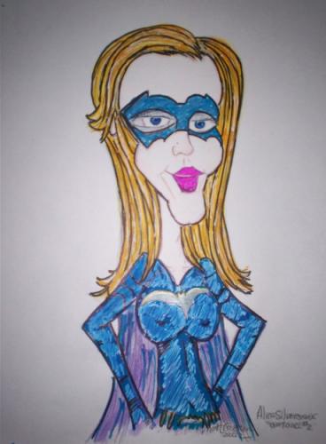 Cartoon: Batgirl (medium) by rocknoise tagged cartoon,humor,mrmatt,batgirl,batman,caricature