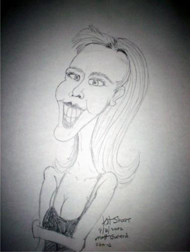Cartoon: Kat (medium) by rocknoise tagged cartoon,humor,mrmatt,kat,actress,caricature,model