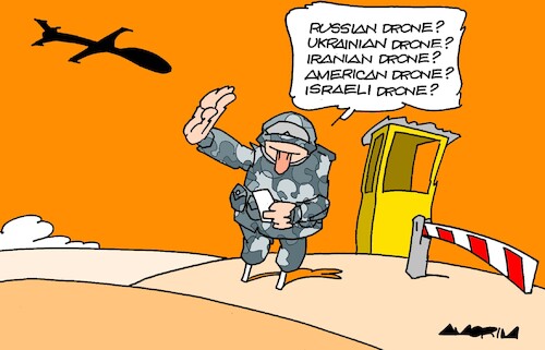 Cartoon: Drone wars (medium) by Amorim tagged drones,drones