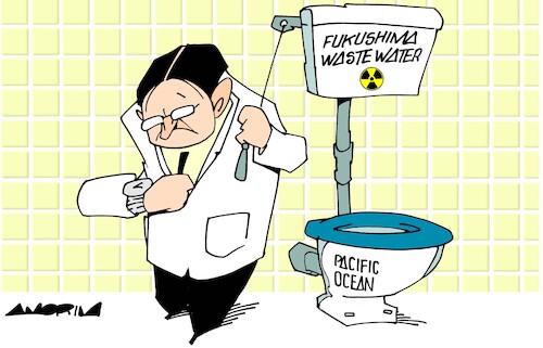 Cartoon: Fukushima (medium) by Amorim tagged japan,fukushima,radioactivity,japan,fukushima,radioactivity