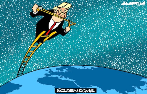 Cartoon: Golden Dome (medium) by Amorim tagged goldendome,starwars,trump,goldendome,starwars,trump