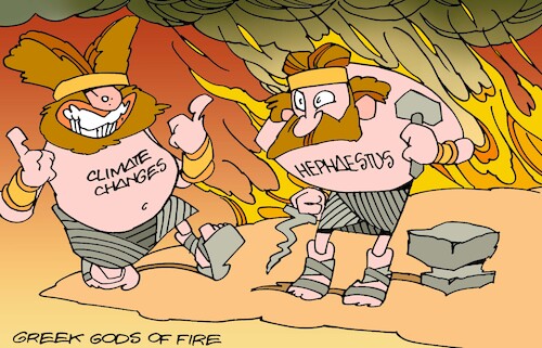 Cartoon: Greece wildfires (medium) by Amorim tagged greece,wildfires,climate,changes,greece,wildfires,climate,changes