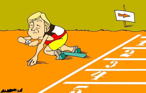 Cartoon: Merkel (medium) by Amorim tagged bundestagswahl,angela,merkel,germany