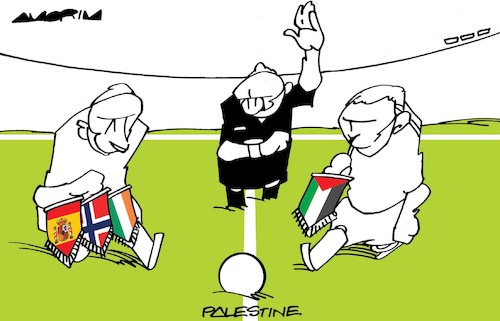 Cartoon: Palestine (medium) by Amorim tagged palestine,spain,norway,ireland,palestine,spain,norway,ireland