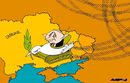 Cartoon: Peacemakers (medium) by Amorim tagged putin,russia,ukraine,putin,russia,ukraine