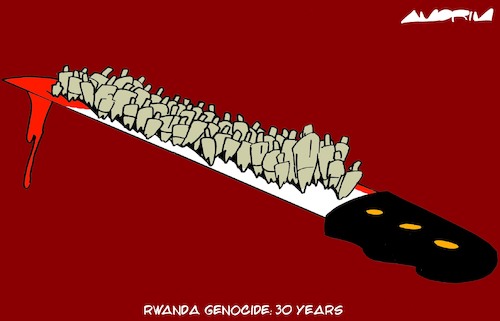 Cartoon: Rwanda (medium) by Amorim tagged rwanda,genocide,tutsi,huntus,rwanda,genocide,tutsi,huntus