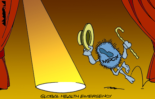 Cartoon: Spotlights (medium) by Amorim tagged mpox,world,health,organization,mpox,world,health,organization