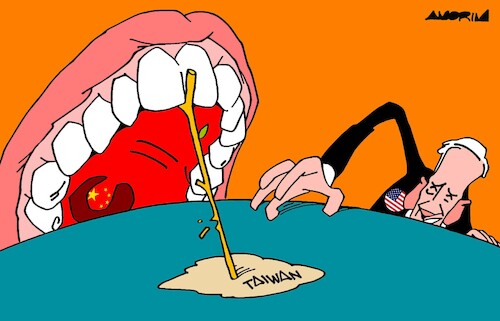 Cartoon: Traps (medium) by Amorim tagged china,usa,taiwan