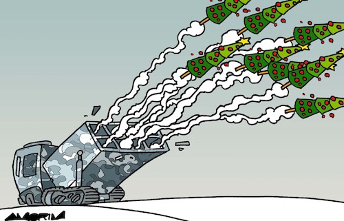 Cartoon: Trees (medium) by Amorim tagged chyristmas,war,long,range,missile,chyristmas,war,long,range,missile