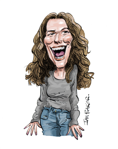 Cartoon: Edie Brickell (medium) by Ian Baker tagged edie,brickell,new,bohemians,singer,songs,band,music,90s,paul,simon,what,am,american,usa,steve,martin,circle,good,times,the,heavy,circles,ian,baker,cartoon,cartoonist,caricature,parody,satire,illustration,portrait