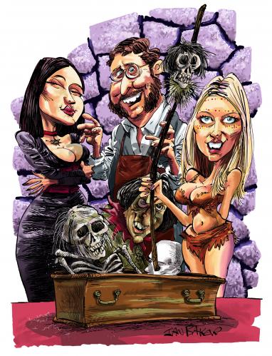 Cartoon: How to make a corpse DVD (medium) by Ian Baker tagged horror,scream,queen,corpse,caricature