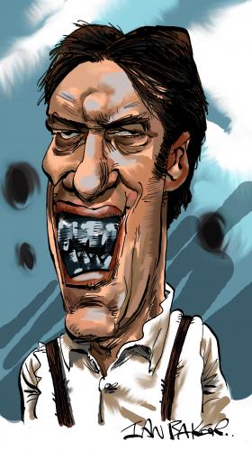 Cartoon: Jaws (medium) by Ian Baker tagged richard,kiel,james,bond,007,moonraker,villain,teeth,seventies,caricature,film,spy