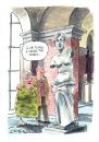 Cartoon: Exhibition piece (small) by Ian Baker tagged venus louvre art exhibition museum gallery