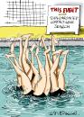 Cartoon: Greeting card (small) by Ian Baker tagged sport,swimming,synchronised,sight,contact,lens,lost