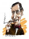 Cartoon: Ian Fleming (small) by Ian Baker tagged ian,fleming,james,bond,007,author,spy,caricature