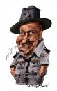 Cartoon: Sheriff J W Pepper (small) by Ian Baker tagged bond,007,james,clifton,sherrif,live,and,let,die,louisiana,seventies