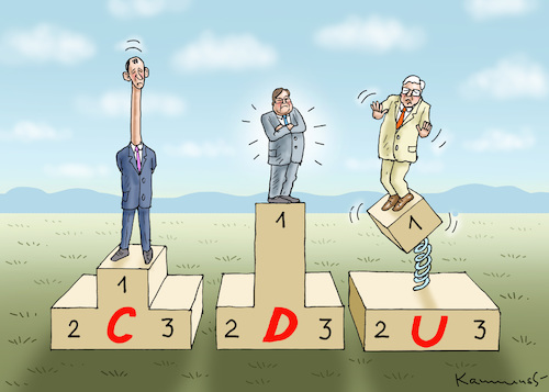 Cartoon: 3 CDU-PARTEICHEFSKANDIDATEN (medium) by marian kamensky tagged merkel,seehofer,unionskrise,csu,cdu,flüchtlinge,gauland,merz,afd,akk,spahn,pegida,hutbürger,höcke,führer,wahlen,thüringen,kemmerich,tag,der,deutschen,vorsitz,einheit,moria,lesbos,merkel,seehofer,unionskrise,csu,cdu,flüchtlinge,gauland,merz,afd,akk,spahn,pegida,hutbürger,höcke,führer,wahlen,thüringen,kemmerich,tag,der,deutschen,vorsitz,einheit,moria,lesbos