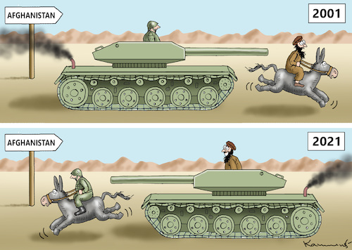 Cartoon: AFGHANISTAN-KRIEG (medium) by marian kamensky tagged afghanistan,krieg,abzug,afghanistan,krieg,abzug