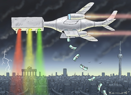 Cartoon: AMPEL LIEFERT (medium) by marian kamensky tagged habecks,enegriesparmaßnahmen,hilfspaket,ampel,entlastung,habecks,enegriesparmaßnahmen,hilfspaket,ampel,entlastung