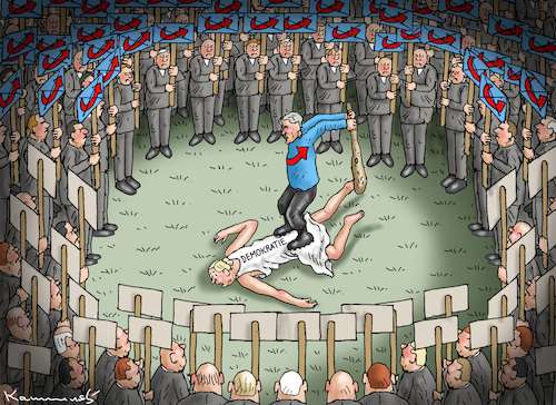 Cartoon: ANTIFASCHISTISCHE PROTESTE (medium) by marian kamensky tagged antifaschistische,proteste,afd,antifaschistische,proteste,afd