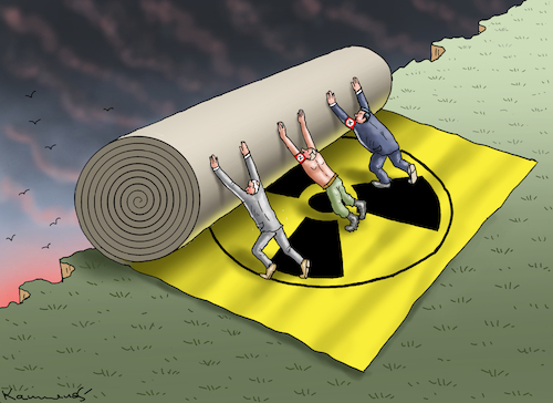 Cartoon: ATOMARES AUFRÜSTEN (medium) by marian kamensky tagged atomares,aufrüsten,usa,russland,china,atomares,aufrüsten,usa,russland,china