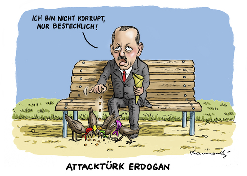 Cartoon: Attacktürk Erdogan (medium) by marian kamensky tagged erdogan,türkei,korruption,erdogan,türkei,korruption
