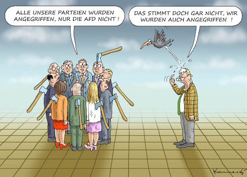 Cartoon: AUCH DIE AFD IST OPFER (medium) by marian kamensky tagged merkel,seehofer,unionskrise,csu,cdu,flüchtlinge,gauland,merz,afd,spahn,akk,immunität,björn,höcke,hackerangriff,merkel,seehofer,unionskrise,csu,cdu,flüchtlinge,gauland,merz,afd,spahn,akk,immunität,björn,höcke,hackerangriff