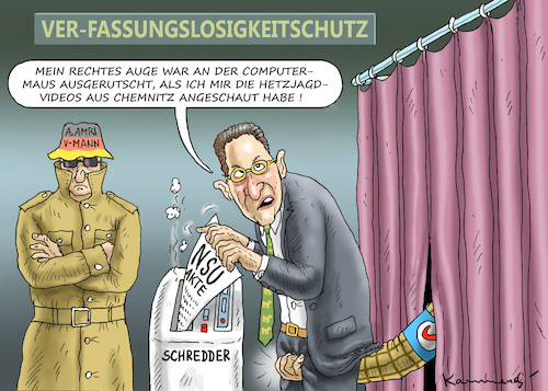 Cartoon: AUGENMAß MIT MAAßEN (medium) by marian kamensky tagged chemnitz,lynchjustiz,rchtsradikale,proteste,sachsen,daniel,hillig,maaßen,hetzjagtvideo,chemnitz,lynchjustiz,rchtsradikale,proteste,sachsen,daniel,hillig,maaßen,hetzjagtvideo