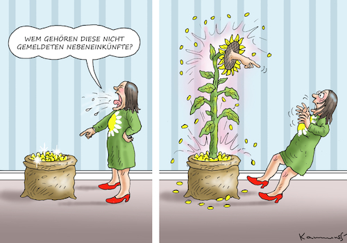 Cartoon: BAERBOCK IM SCHRECK (medium) by marian kamensky tagged baerbock,im,schreck,nebeneinkünfte,baerbock,im,schreck,nebeneinkünfte