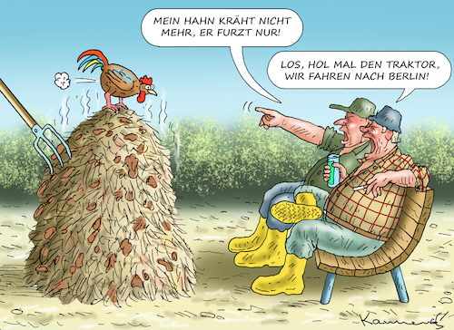 Cartoon: BAUERN SIND ENTSETZT (medium) by marian kamensky tagged bauern,sind,entsetzt,bauern,sind,entsetzt