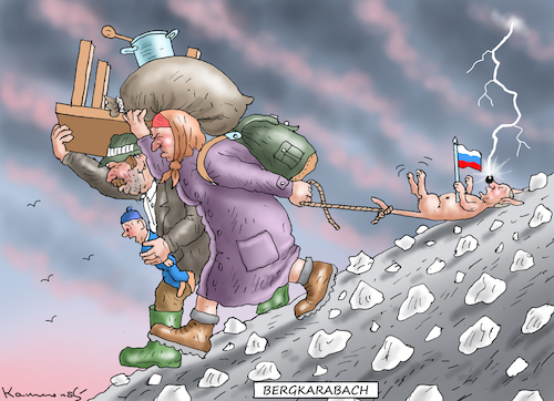 Cartoon: BERGKARABACH (medium) by marian kamensky tagged bergkarabach,putin,bergkarabach,putin