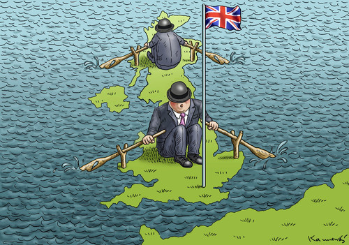 Cartoon: Brexit Kampf (medium) by marian kamensky tagged cameron,brexit,eu,cameron,brexit,eu
