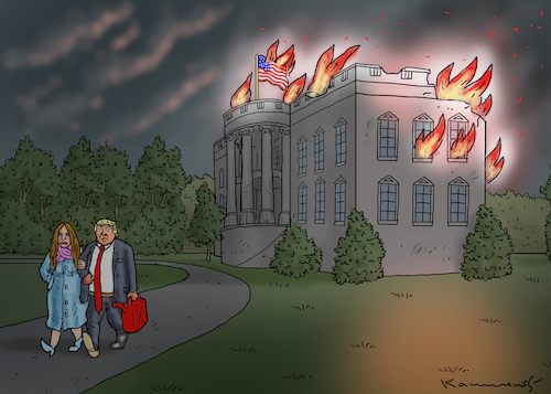 Cartoon: BYE BYE WHITE HOUSE ! (medium) by marian kamensky tagged us,wahlen,joe,biden,trump,corona,kapitol,putsch,bob,woodward,harris,pence,bye,us,wahlen,joe,biden,trump,corona,kapitol,putsch,bob,woodward,harris,pence