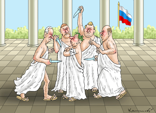 Cartoon: CÄSAR PUTIN (medium) by marian kamensky tagged putins,bescherung,ukraine,provokation,swift,nato,osterweiterung,putins,bescherung,ukraine,provokation,swift,nato,osterweiterung