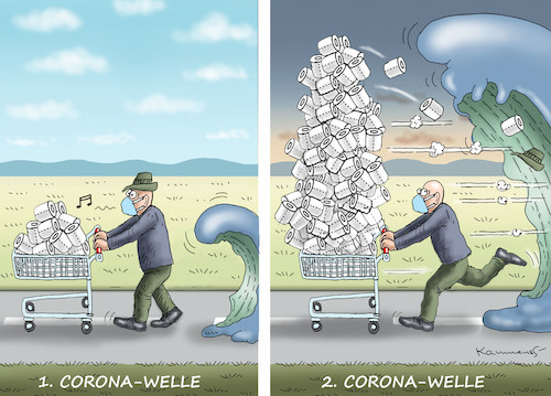 Cartoon: CORONA-WELLEN (medium) by marian kamensky tagged coronavirus,epidemie,gesundheit,panik,stillegung,george,floyd,twittertrump,pandemie,coronavirus,epidemie,gesundheit,panik,stillegung,george,floyd,twittertrump,pandemie