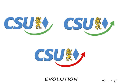 Cartoon: CSU EVOLUTION (medium) by marian kamensky tagged wahlen,in,meklennburg,vorpommern,npd,afd,jörg,meuthen,horst,seehofer,merkel,csu,cdu,wahlen,in,meklennburg,vorpommern,npd,afd,jörg,meuthen,horst,seehofer,merkel,csu,cdu