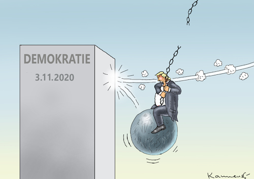 Cartoon: DEMOKRATIEHASSER TRUMP (medium) by marian kamensky tagged us,wahlen,joe,biden,trump,corona,bob,woodward,harris,pence,us,wahlen,joe,biden,trump,corona,bob,woodward,harris,pence