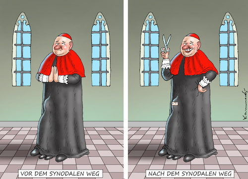 Cartoon: DER SYNODALE WEG (medium) by marian kamensky tagged der,synodale,weg,der,synodale,weg