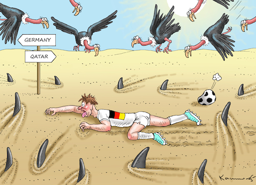 Cartoon: DEUTSCHLAND GEHT NACH HAUSE (medium) by marian kamensky tagged kein,bier,in,katar,fifa,world,cup,2022,kein,bier,in,katar,fifa,world,cup,2022