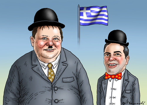 Cartoon: DICK UND DOOF (medium) by marian kamensky tagged alexis,tsipras,griechenland,rettungsschirm,eu,griechowestern,alexis,tsipras,griechenland,rettungsschirm,eu,griechowestern