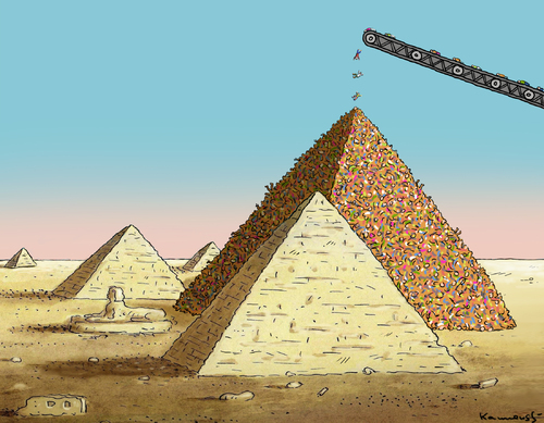 Cartoon: Die größte ägyptische Pyramid (medium) by marian kamensky tagged pyramide,friedhof,geschichte,der,schrottplatz,tatcher,margaret,morsi,moslembrüder,revolution,ägypten,margaret,tatcher,schrottplatz,der,geschichte,friedhof,pyramide,moslembrüder