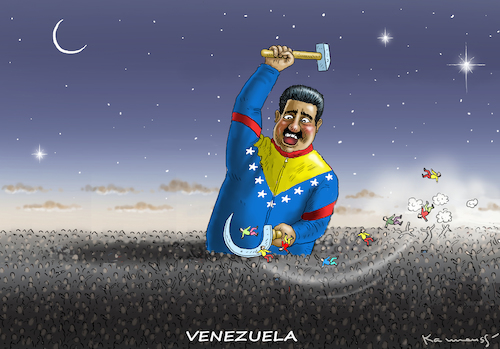 Cartoon: DIKTATOR MADURO (medium) by marian kamensky tagged diktator,maduro,venezuela,kommunismus,diktator,maduro,venezuela,kommunismus