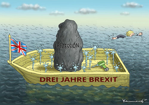 Cartoon: DREI JAHRE BREXIT (medium) by marian kamensky tagged drei,jahre,brexit,drei,jahre,brexit