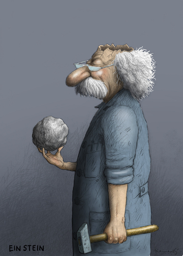 Cartoon: EIN STEIN (medium) by marian kamensky tagged relativitätstheorie,wissenschaft,fysik,einstein,einstein,fysik,wissenschaft,relativitätstheorie