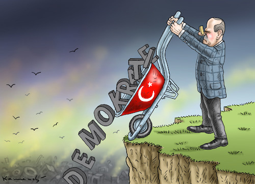 Cartoon: EIN TAG DANACH (medium) by marian kamensky tagged cumhuriyet,erdogan,cavusoglu,referendum,pressefreiheit,türkei,denit,yücel,cumhuriyet,erdogan,cavusoglu,referendum,pressefreiheit,türkei,denit,yücel